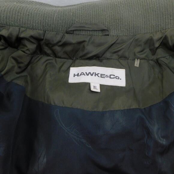 Hawke & Co. Jacket XL Down & Feathers Filled Dark Olive Green Men's - Picture 6 of 9
